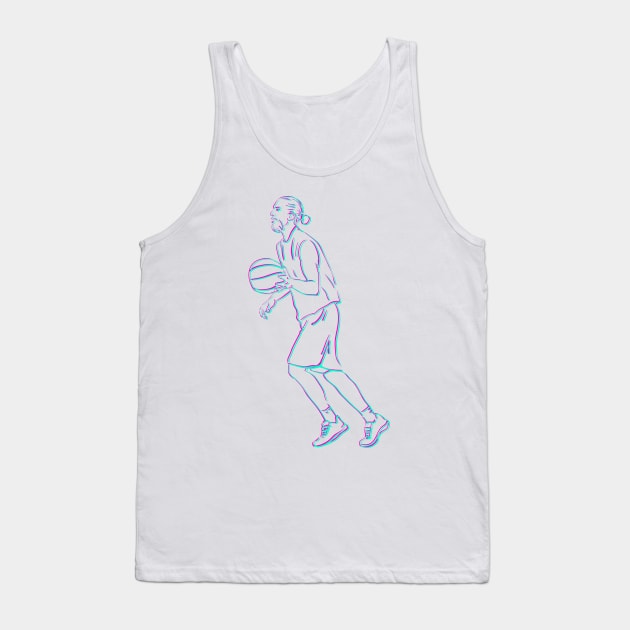 Basketball Player #8 Tank Top by Olga Berlet